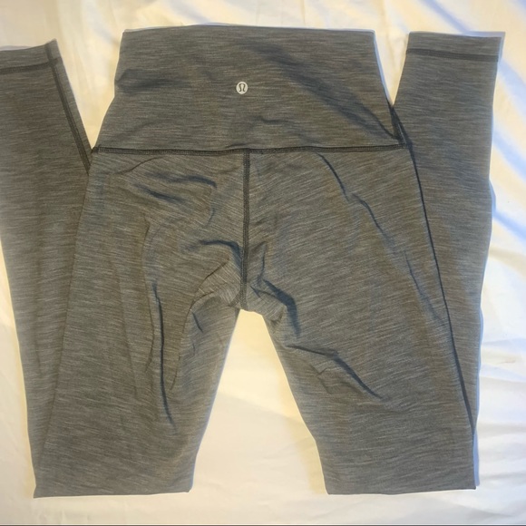 Lululemon High Rise Wunder Under 31” Leggings Size 6, Heather Black - Picture 8 of 8